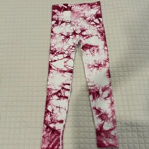 Pink and white Tie Dye leggings